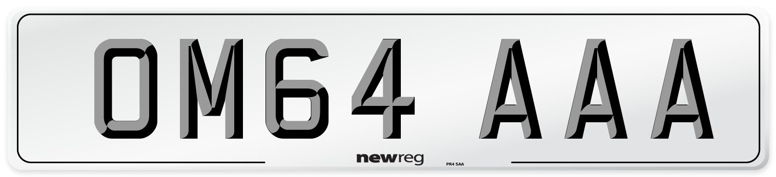 OM64 AAA Number Plate from New Reg